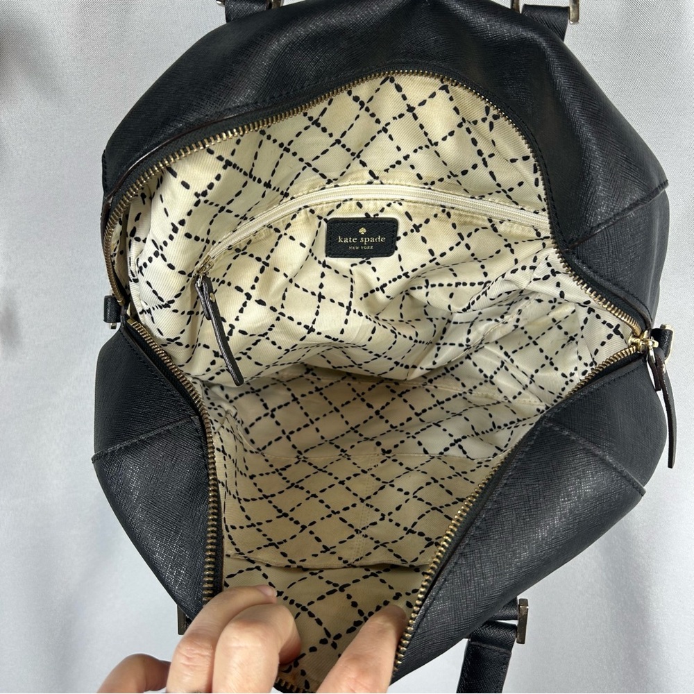 Kate Spade | Newbury Lane Cassie Leather Crossbody Bag Purse Black W/ New Strap - Picture 13 of 16